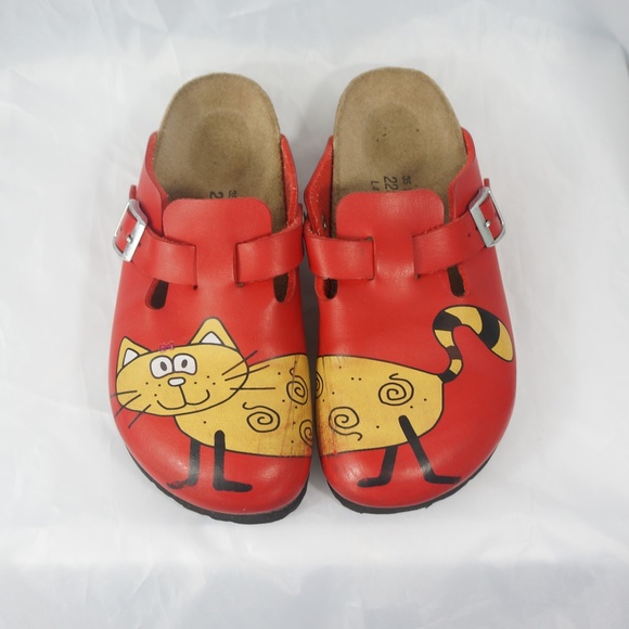 Birkenstock Shoes - Birkis by Birkenstock Red Cat Clogs Size 35